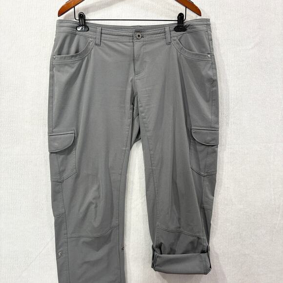 Kuhl Size 16 Short Convertible Hiking Pants Gray Outdoors Gorpcore Roll Up Leg - Picture 6 of 16